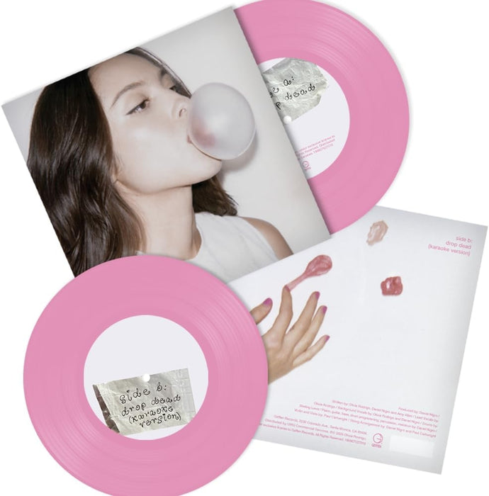 Olivia Rodrigo Drop Dead 7"" Vinyl Single Chewing Gum Pink