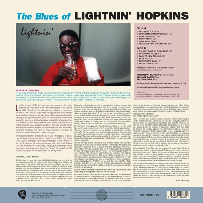 Lightnin' Hopkins The Blues Of Lightnin' Hopkins - Lightnin' Vinyl LP 2023