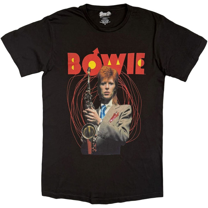 David Bowie Saxophone Black Medium T-Shirt