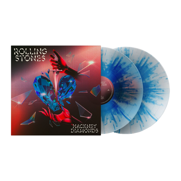The Rolling Stones Hackney Diamonds Anniversary Edition Vinyl LP Clear & Blue Splatter Colour 2024