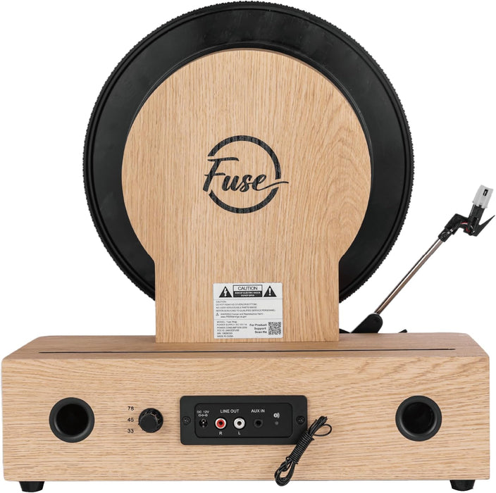 Fuse Audio Wrap Vertical Bluetooth Turntable Light Wood RAD-VERT-6