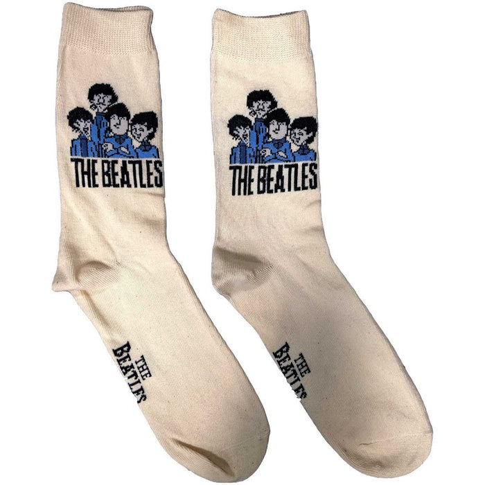 The Beatles Ladies Ankle Socks: Cartoon Group (Uk Size 4 - 7)