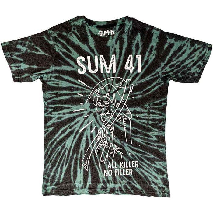 Sum 41 Reaper Green Dip-Dye Wash Medium Unisex T-Shirt