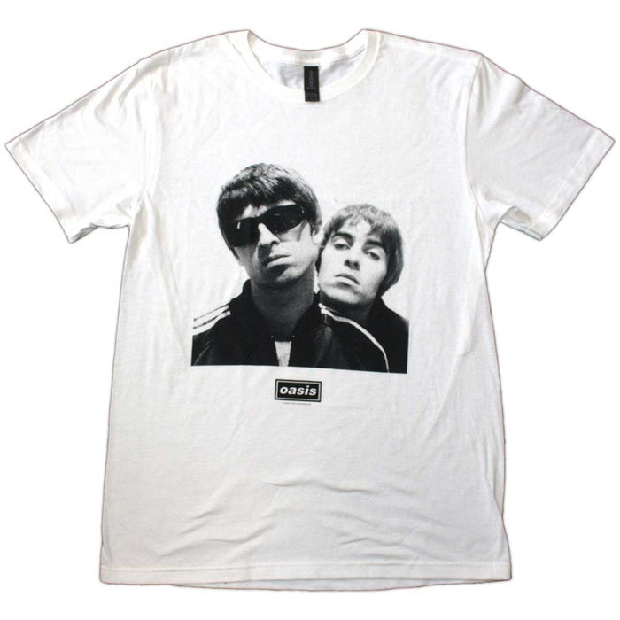 Oasis Noel & Liam Square Photo White Small T-Shirt
