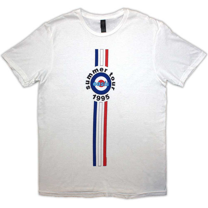 Oasis Stripes '95 White Large T-Shirt
