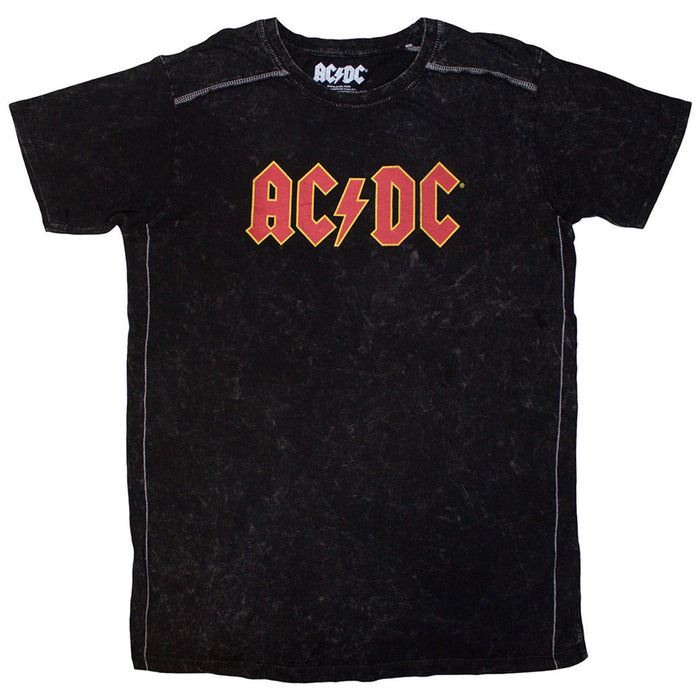 AC/DC Logo Wash Black Large T-Shirt