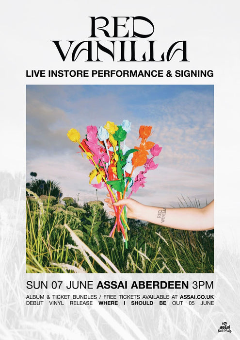Red Vanilla Where I Should Be Instore Performance & Signing Aberdeen (3pm Sunday 7th June 2026)