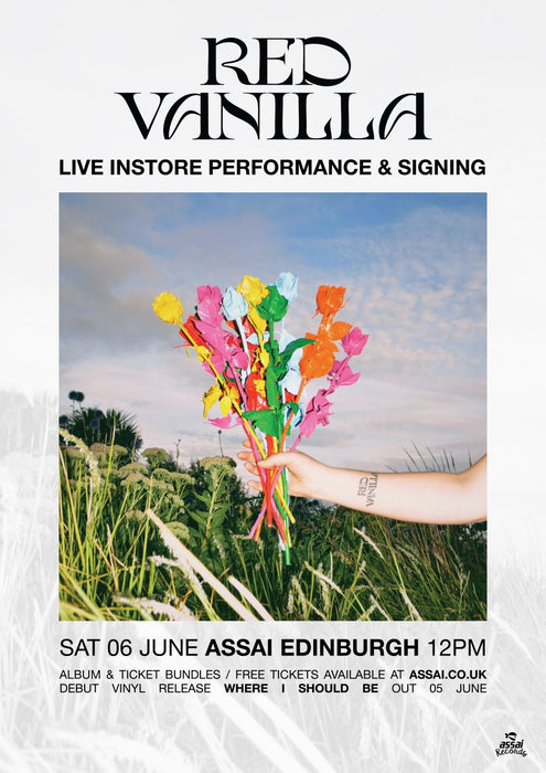 Red Vanilla Where I Should Be Instore Performance & Signing Edinburgh (12pm Saturday 6th June 2026)