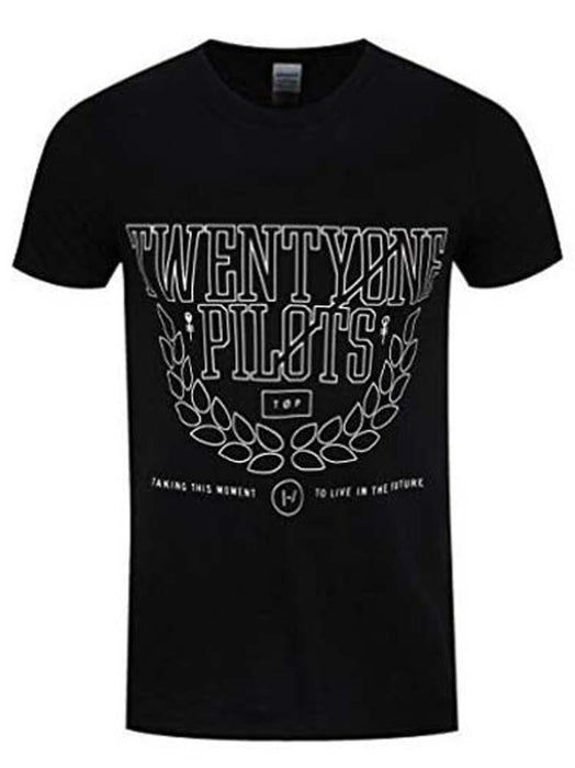 TWENTY ONE PILOTS Leaf Crest Mens Black T-SHIRT Size Large NEW Official