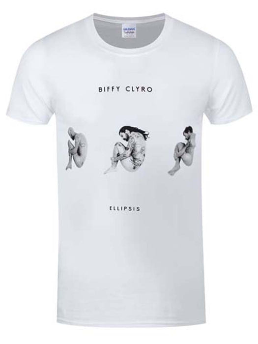 Biffy Clyro ELLIPSIS COVER Mens White SIZE X-Large Slim Fit T-Shirt NEW Official