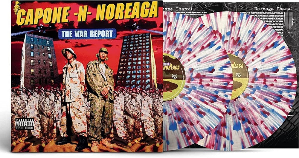 Capone-N-Noreaga The War Report Vinyl LP Clear with Red & Blue Splatter 2021