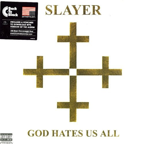 SLAYER GOD HATES US ALL LP VINYL 33RPM NEW