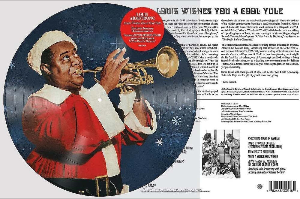 Louis Armstrong Louis Wishes You A Cool Yule Vinyl LP Picture Disc 2022
