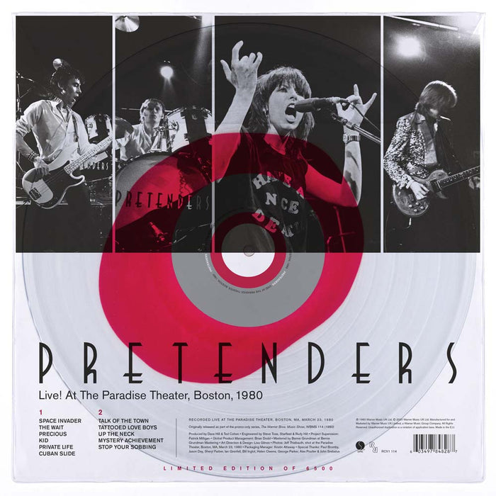 Pretenders Live! At The Paradise Theater Vinyl LP Red Colour RSD Aug 2020