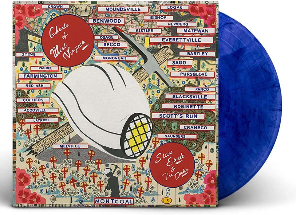 Steve Earle & The Dukes Ghosts Of West Virginia Vinyl LP Blue And Black Swirl Colour 2021