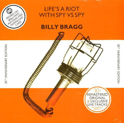 BILLY BRAGG LIFES A RIOT WITH SPY VS SPY LP VINYL  NEW 30TH ANNIVERSARY