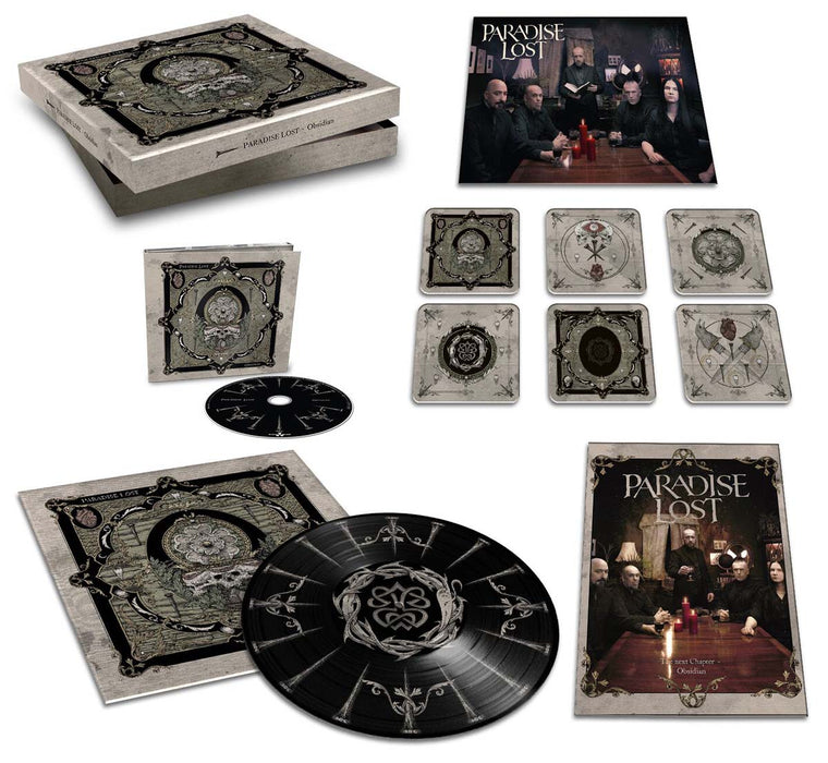 Paradise Lost - Obsidian Vinyl LP Coaster Set & CD 2020