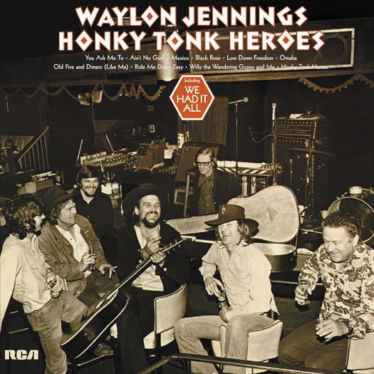 WAYLON JENNINGS HONKY TONK HEROES LP VINYL NEW (US) 33RPM
