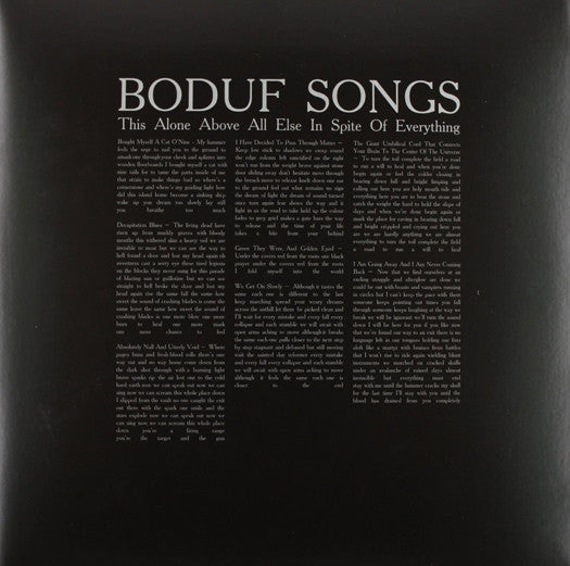 BODUF SONGS THIS ALONE ABOVE ALL LP VINYL NEW (US) 33RPM