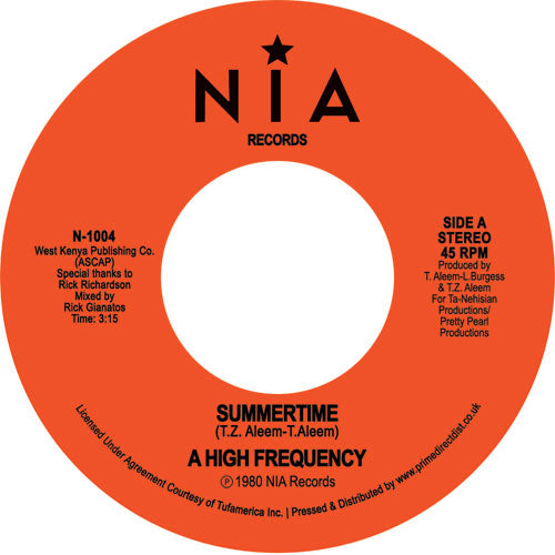 High Frequency Summertime Vinyl 7" Single RSD 2020