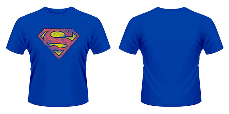 DC ORIGINALS SUPERMAN COLOUR LOGO LARGE MENS T SHIRT NEW OFFICIAL