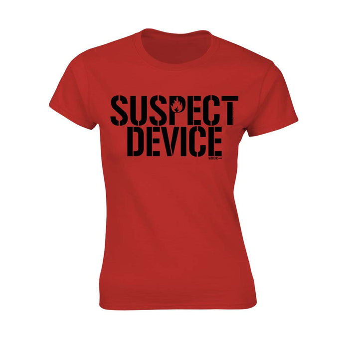 STIFF LITTLE FINGERS Suspect Device WOMENS Red SMALL T-Shirt NEU