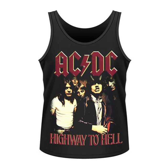 AC/DC HIGHWAY TO HELL MENS SMALL TANK VEST NEW OFFICIAL BLACK