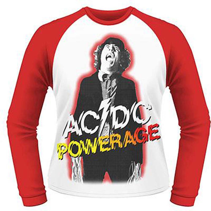 AC/DC POWERAGE MENS LONG SLEEVE BASEBALL TOP MEDIUM NEW OFFICIAL