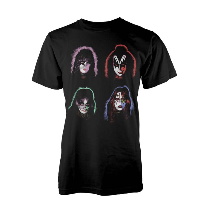 KISS Faces MENS Black size Large T-Shirt NEW