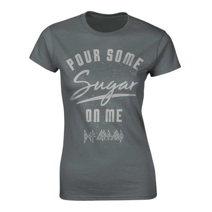 DEF LEPPARD Pour Some Sugar On Me WOMENS Grey X-Large T-Shirt NEW