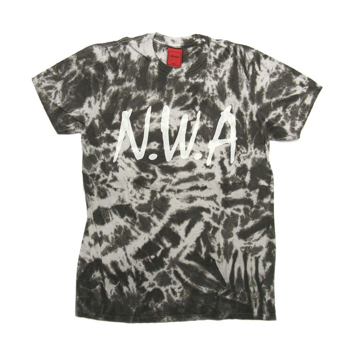 N.W.A. Tie Dye Logo MENS Black LARGE T-Shirt NEW