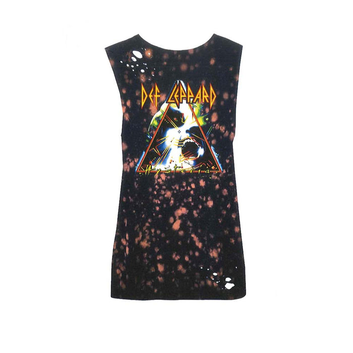 DEF LEPPARD Hysteria WOMENS LARGE Cutt-Off NEW