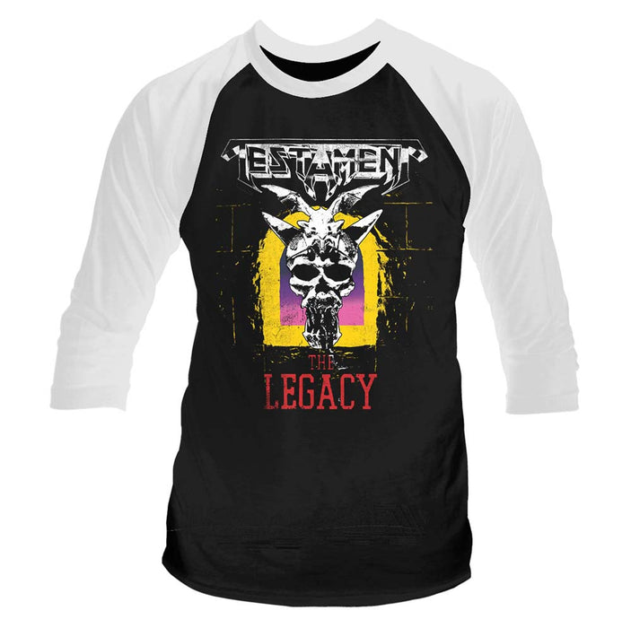 TESTAMENT The Legacy MENS Black SMALL Baseball Shirt NEU