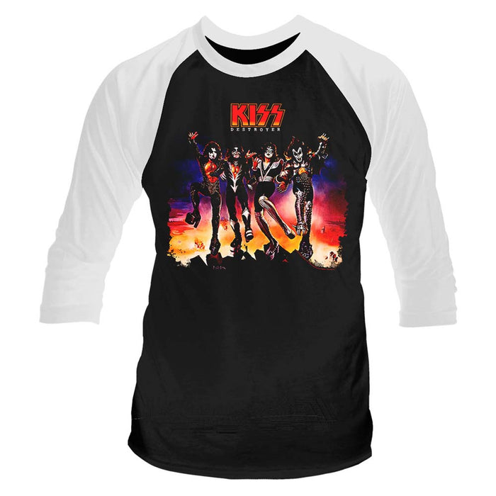 KISS Destroyer MENS Black SMALL Baseball T-Shirt NEW