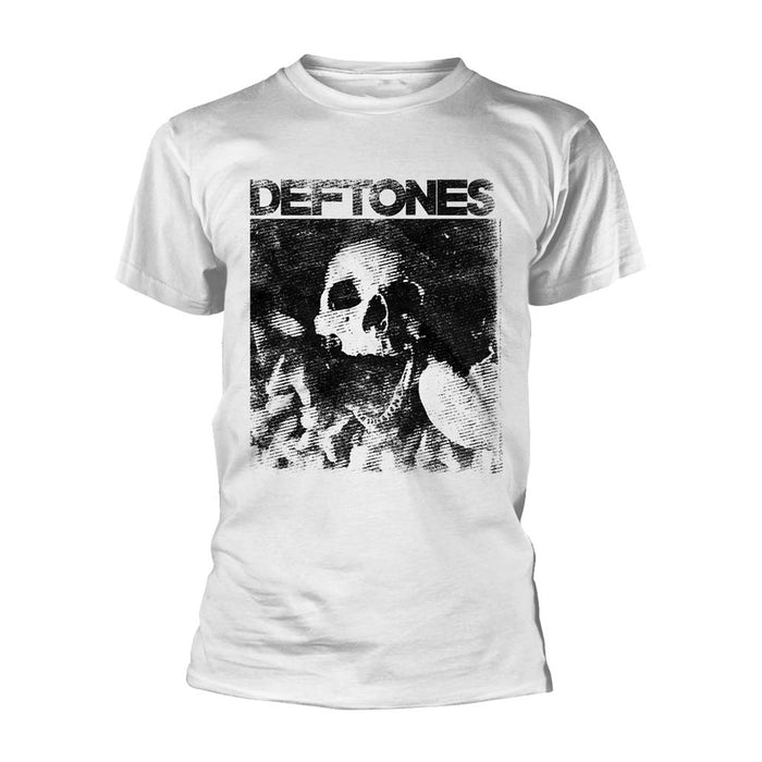 DEFTONES Skull MENS White SMALL Baseball T-Shirt NEW