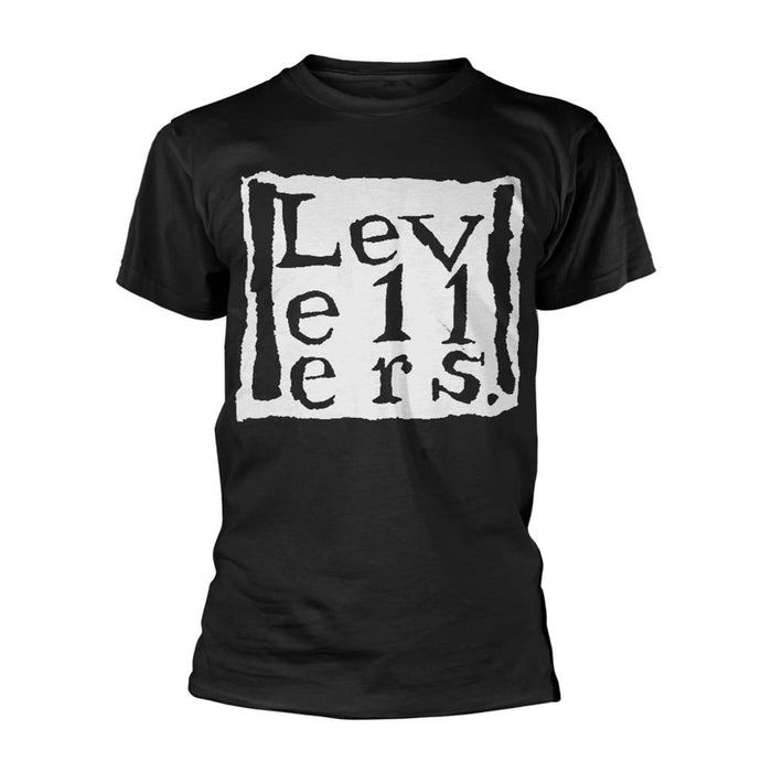 LEVELLERS Logo MENS Black MEDIUM T-Shirt NEW