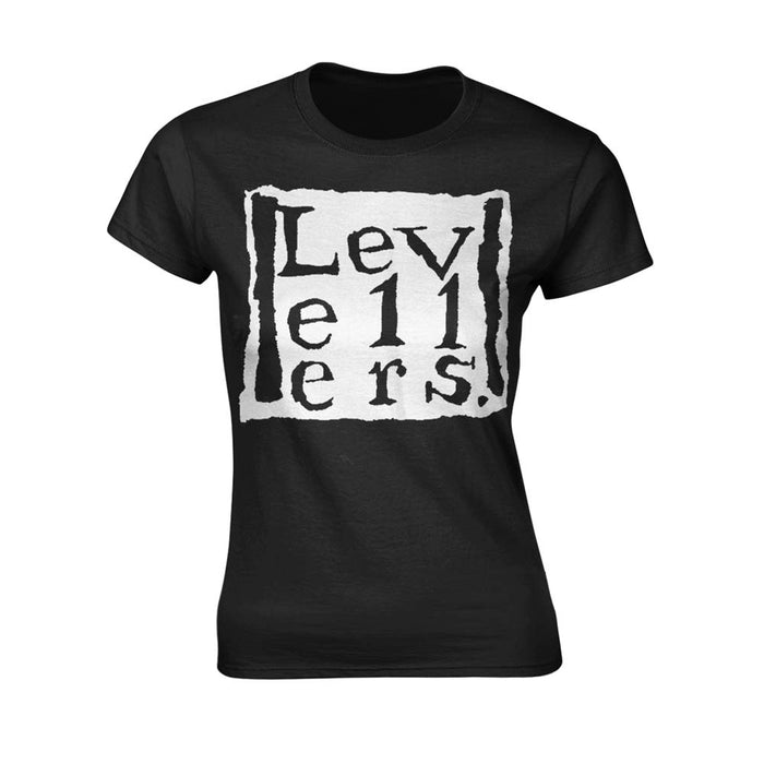 LEVELLERS Logo WOMENS Black LARGE T-Shirt NEW