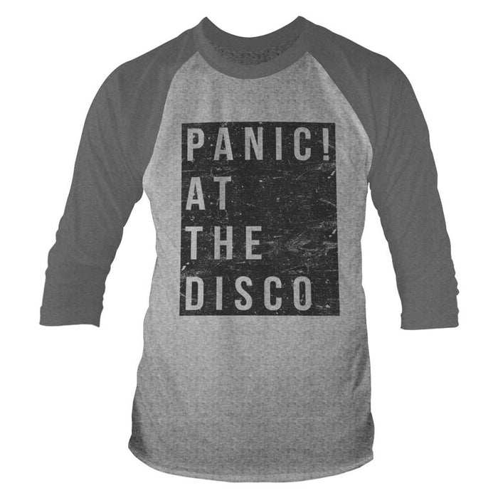 PANIC! AT THE DISCO Black Box MENS Grey SMALL Baseball Shirt NEU