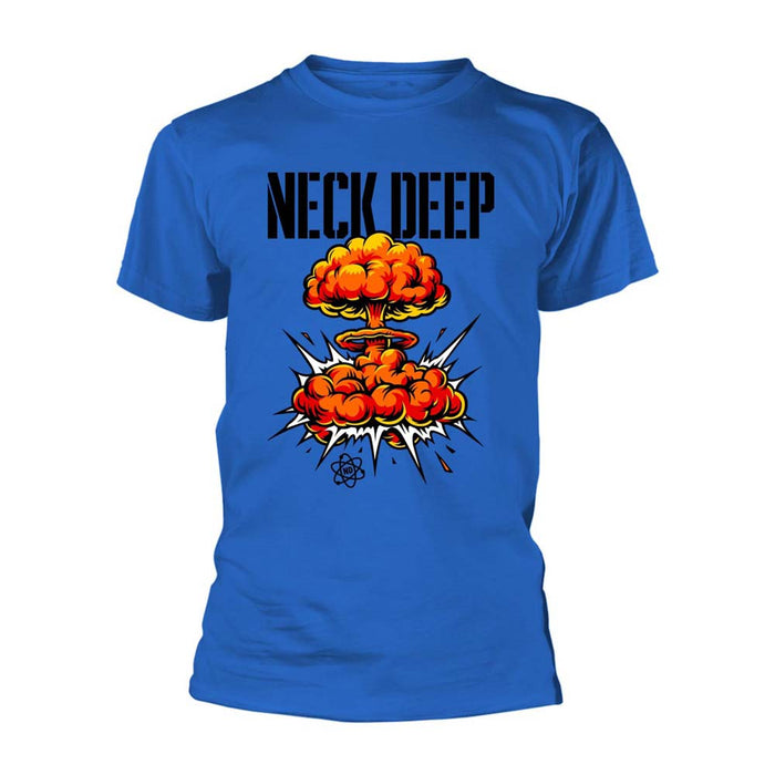 NECK DEEP Bomb Cloud MENS Blue LARGE T-Shirt NEW