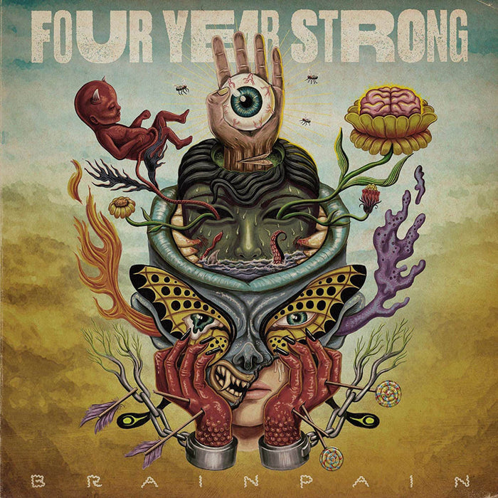 Four Year Strong - Brain Pain Blue & Bone Galaxy Vinyl LP 2020