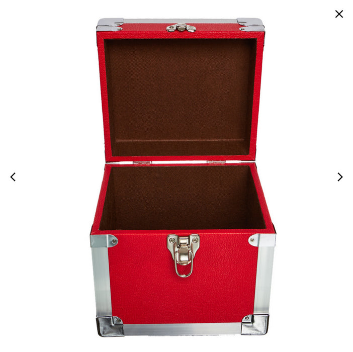 7" Vinyl Record Storage Carry Case Red