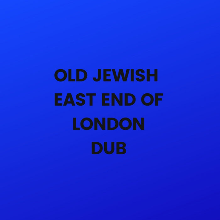 Jah Wobble Old Jewish East End of London 12" Vinyl Single Blue Colour RSD 2021