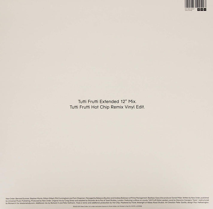 New Order - Tutti Frutti (Extended Mix) Vinyl LP New 2015