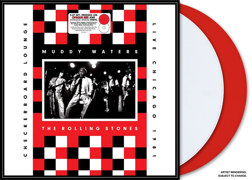 Muddy Waters & The Rolling Stones Live at the Checkerboard Lounge Chicago 1981 Vinyl LP Red & White Colour 2022