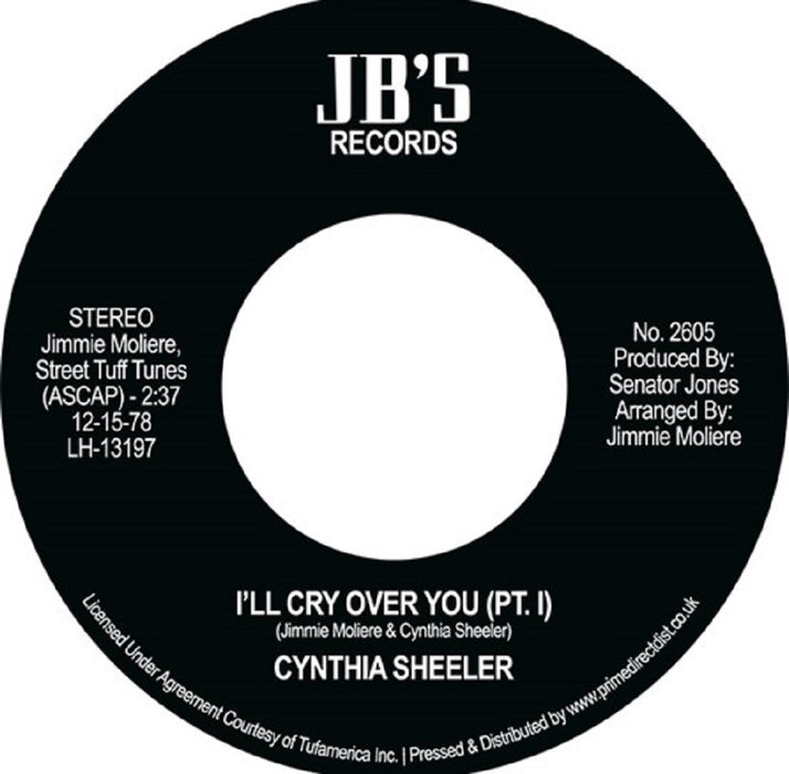 Cynthia Sheeler I'll Cry Over You Pt 1 / I'll Cry Over You Pt 1 7" Vinyl RSD 2023