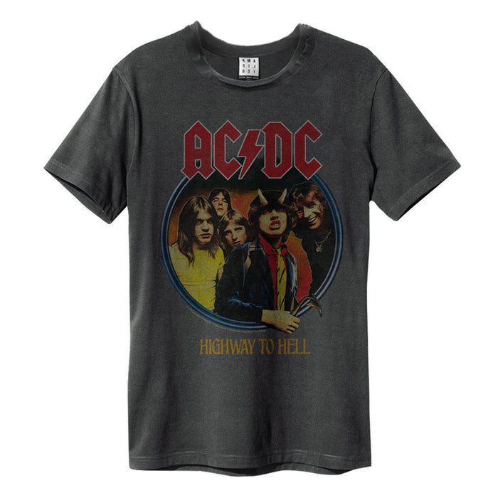 AC/DC Highway To Hell Amplified Vintage Charcoal Medium Unisex T-Shirt