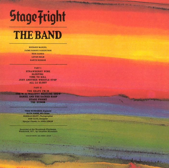 THE BAND STAGE FRIGHT LP VINYL NEW 33RPM