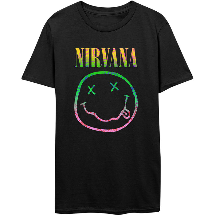 Nirvana Sorbet Happy Face Black XL Unisex T-Shirt