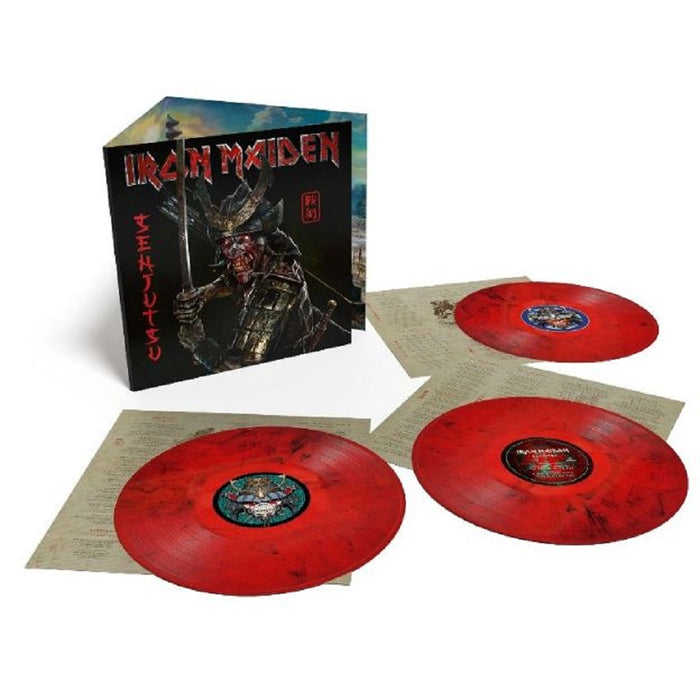 Iron Maiden Senjutsu Vinyl LP Indies Red & Black Marble Colour with Trifold Sleeve 2021