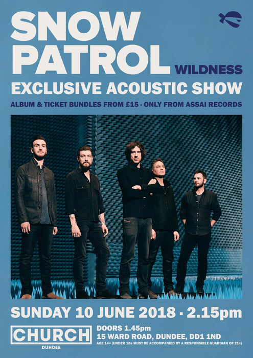 Snow Patrol Wildness Album & Ticket Bundle 10th June 2018 2.15pm